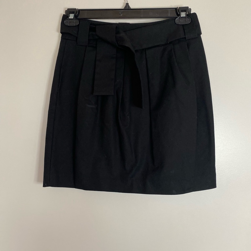 Michael Kors Black Pencil Mini Skirt with Tie Front - Size 4